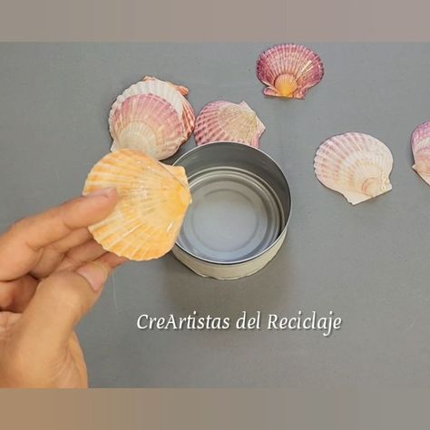 Preciosa Idea con Lata de Atún y Conchas de mar| Recicla Bonito | Después de ver esto!..Correrás a hacerlo!! Original Idea con Conchas de mar y Lata de Atún #creartistasdelreciclaje | By CreArtistas del Reciclaje | Facebook