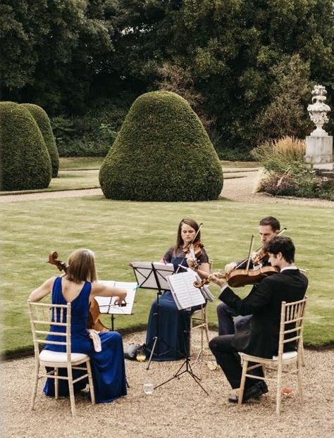 Wedding String Quartet, Wedding Quartet, String Quartet Wedding, String Photos, Syon Park Wedding, Bridgerton Party, Wedding Ceremony Music, Ceremony Florals, Wedding Musicians