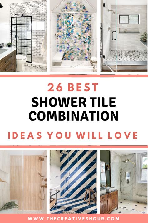 Explore top shower tile combination ideas for a stylish bathroom upgrade. Discover expert tips on textures, patterns to enhance your space. Tile Shower Stall Ideas, Basement Bathroom Tile Ideas, Tiled Corner Shower Ideas, Colorful Bathroom Tile Ideas, Shower Tile Ideas 2024, Vintage Shower Tile Ideas, Bathroom Tile Ideas Shower Walk In, Stand Up Shower Tile Ideas, Mosaic Shower Tile Ideas