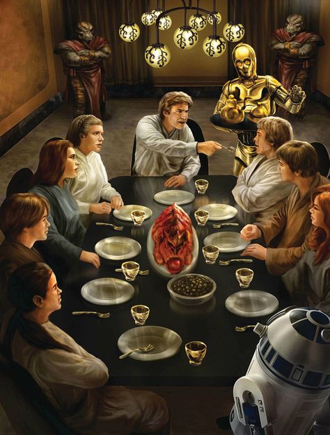 Solo/Skywalker family dinner Jacen Solo, Skywalker Family, Darth Revan, Mara Jade, Star Wars Love, Star Wars Artwork, Star Wars Fandom, Anakin Skywalker, Space Opera