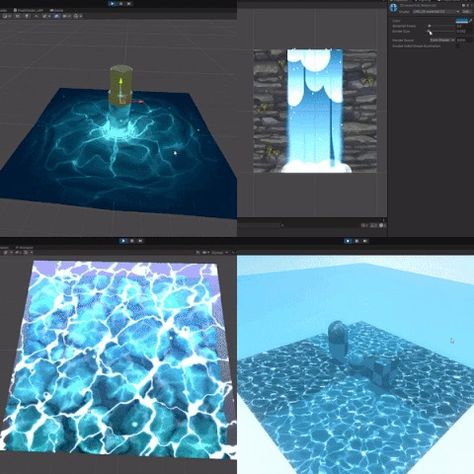 Seter MD's Viral Ghibli-Style Water Effect Recreated in Unity Blender Character Modeling, Technical Artist, Vfx Tutorial, 3d Modeling Tutorial, Surface Modeling, Unity Games, Unity 3d, Water Effect, Digital Art Beginner