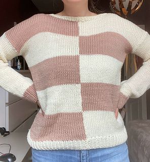 Knitting Machine Sweater, Circular Knitting Machine Patterns, Addi Machine, Addi Knitting Machine, Checkered Sweater, Button Scarf, Circular Knitting Machine, Mattress Stitch, Big Twist