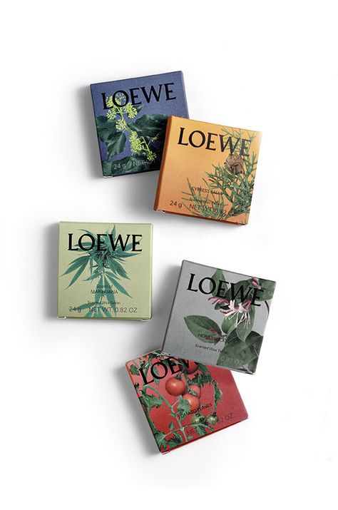 Buy online Home Scents Best Sellers Sample Set | LOEWE Perfumes Loewe Packaging Design, Loewe Packaging, Perfume Samples Packaging, Honeysuckle Candle, Fragrance Packaging, Luxury Perfumes, Leaves Candle, Ball Candles, Perfume Packaging