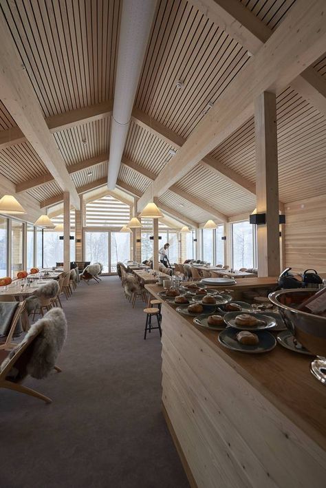 Gallery of Varden Ski Restaurant / Nordic Office of Architecture - 28 Ski Restaurant, Barn Cafe, Nordic Office, Nordic Architecture, Mountain Interiors, Nordic Restaurant, Wine Boutique, Woods Restaurant, Scandinavian Architecture