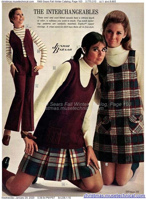 1969 Sears Fall Winter Catalog, Page 103 - Christmas Catalogs & Holiday Wishbooks 60s Outfits, Colleen Corby, 60’s Fashion, Decades Fashion, 1960 Fashion, Mode Retro, Sears Catalog, 60s 70s Fashion, 60s And 70s Fashion