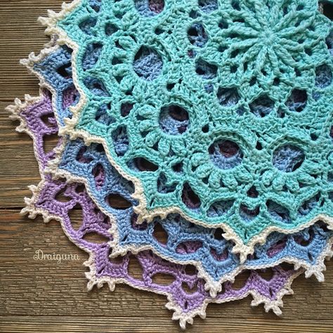 Draiguna: Wispweave Crochet Thread Patterns, Crochet Edging Pattern, Awesome Crochet, Crochet Lace Doily, Free Crochet Doily Patterns, Crochet Mandala Pattern, Crochet Motif Patterns, Crochet Lace Pattern, Trendy Crochet