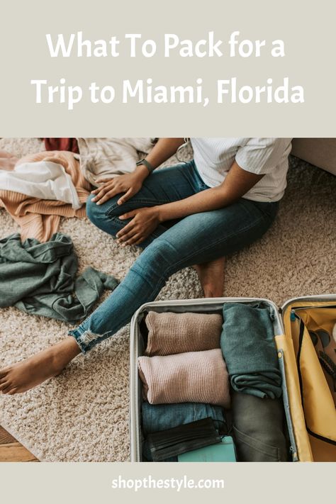 Discover the ultimate guide for packing for a Miami getaway! Learn what essentials and outfits to bring for a perfect vacation in sunny Miami. Chic Travel Outfit, Trip To Miami, Airport Outfit Summer, Pack For A Trip, Breathable Clothes, Luxury Getaway, Beach Essentials, Versatile Outfits, Trendy Sneakers