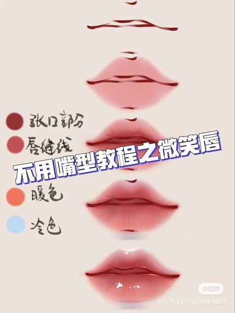 Lips Painting Tutorial, Digital Lips Tutorial, Draw Lips, Anime Lips, Shading Drawing, Mouth Drawing, Eye Drawing Tutorials, Digital Painting Techniques, Anime Tutorial