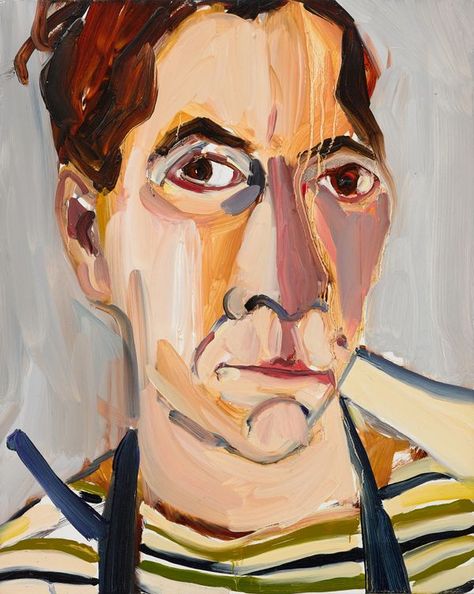 'Chantal Joffe' at Lehmann Maupin, Beijing, China on 23 Oct–27 Nov 2021 | Ocula Chantal Joffe Paintings, Yellow Beret, Chantal Joffe, Portrait Artists, Red Umbrella, Figurative Painting, Human Form, Inspirational Artwork, Beijing China