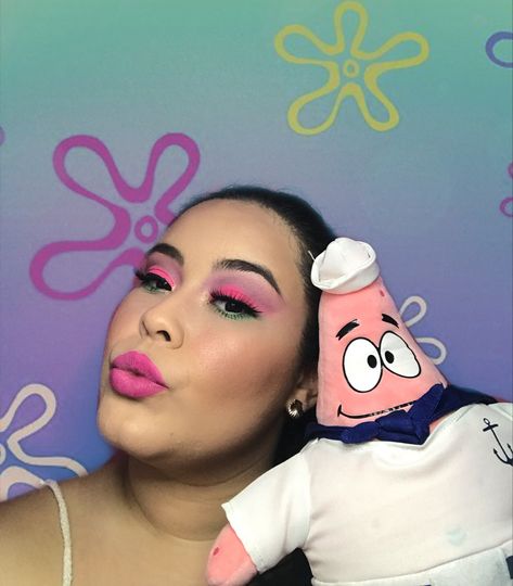 Patrick Star Makeup, Spongebob Party, Star Makeup, Patrick Star, Halloween Costumes Makeup, Costume Makeup, Spongebob Squarepants, Simple Makeup, Carnival Face Paint