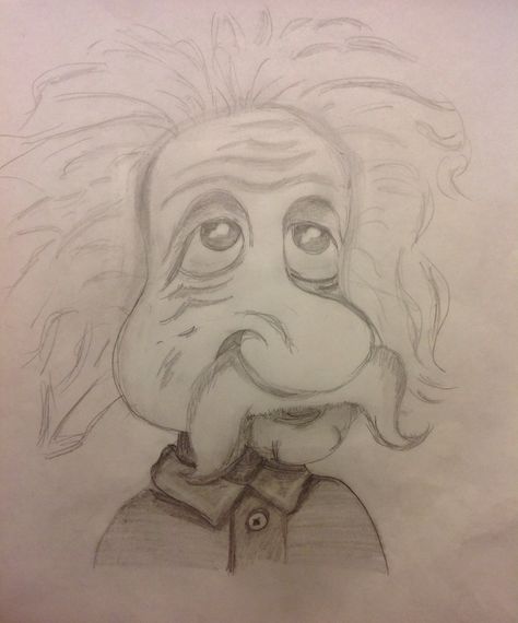 Caricature Albert Einstein Albert Einstein Drawing, Einstein Drawing, How To Draw Caricatures, Draw Caricatures, Philosophy Of Science, Modern Physics, Theory Of Relativity, Drawing Pencil, Learn How To Draw