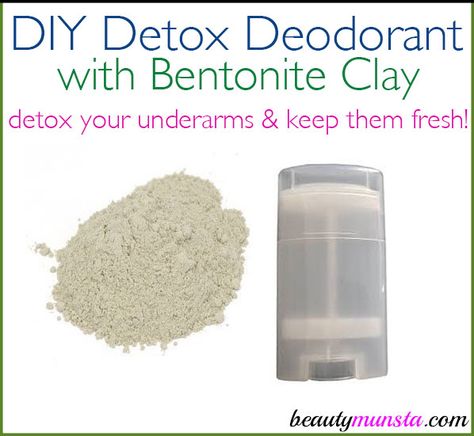 DIY Deodorant with Bentonite Clay - beautymunsta - free natural beauty hacks and more! Natural Deodorant With Bentonite Clay, Bentonite Clay Detox, Homemade Essentials, Deodorant For Sensitive Skin, Homemade Natural Deodorant, Natural Deodorant Recipe, Diy Natural Deodorant, Homemade Deodorant Recipe, Deodorant Recipe