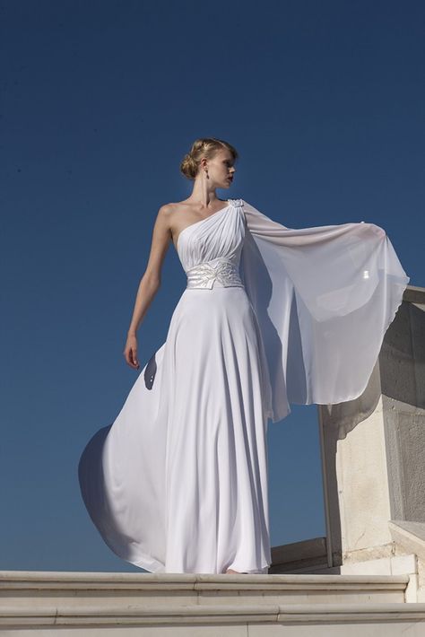 Greek Wedding Dress Grecian Inspired Dress, Greek Goddess Dress Prom, Greek God Wedding Dress, Greek Mythology Wedding Dresses, Starwars Wedding Dresses, Greek God Dress, Wedding Dress Greek Style, Ancient Greek Wedding Dress, Ancient Greece Wedding