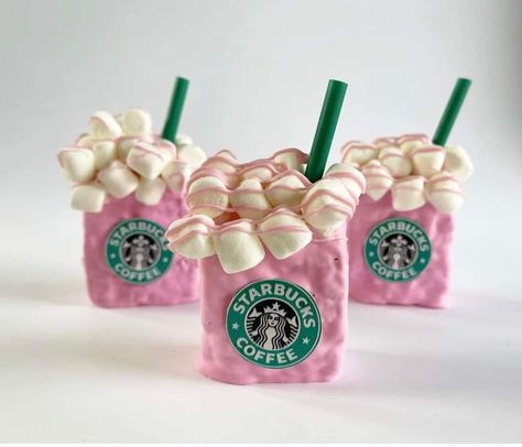 Pink Starbucks Birthday Party Ideas, Pink Starbucks Party, Starbucks Themed Birthday Cake, Starbucks Birthday Theme, Starbucks Party Ideas For Teens, Bday Desserts, Starbucks Birthday Party, 12th Birthday Party Ideas, Starbucks Party