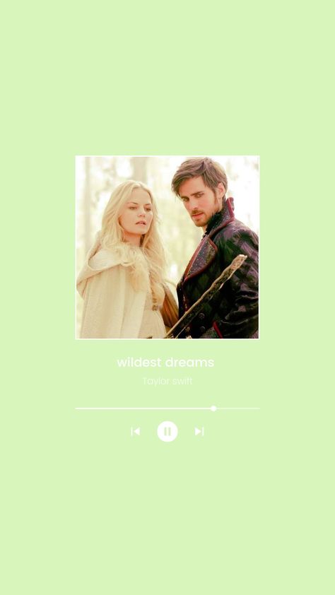 wallpaper with green background, it's a picture of Emma and Killian on season 5 during their time in Camelot, and it like the picture is an album cover and under there's the title of the song (wildest dreams) and under that it Taylor swift Emma Swan Wallpaper, Captain Swan Wallpaper, Taylor Swift Wildest Dreams, Wallpaper Taylor Swift, Swan Wallpaper, Wall Pics, Once Up A Time, Perks Of Being A Wallflower, Killian Jones