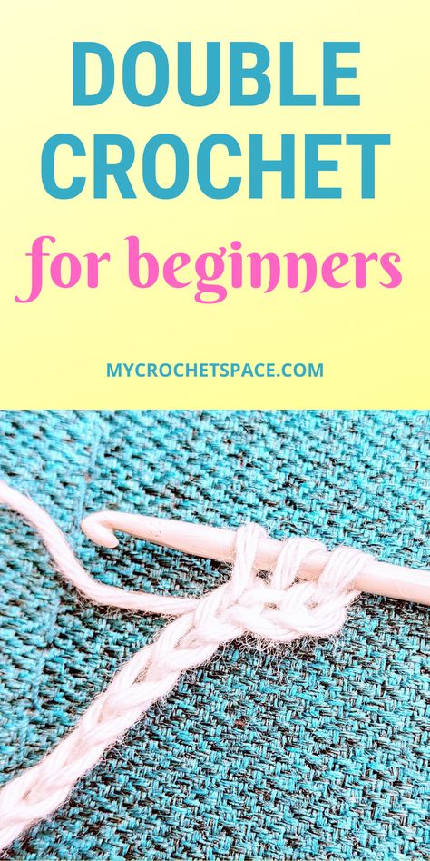 Beginner Crochet Stitches Learning, Single Double Triple Crochet Pattern, Double Stitch Crochet Tutorial, Crochet Practice For Beginners, How To Make A Double Crochet Stitch, Crochet Dc Stitch, How To Do Double Crochet Stitch, Basic Crochet Stitches For Beginners Tutorial, Crochet Slip Stitch Tutorials