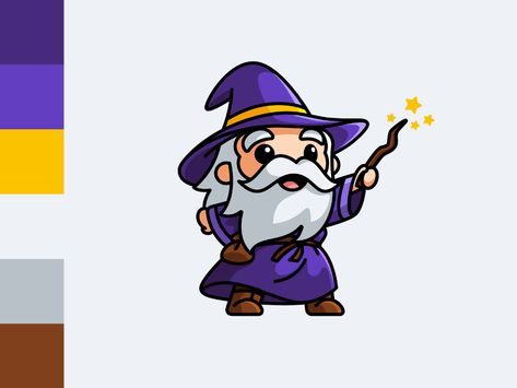 Wizard by Alfrey Davilla | vaneltia on Dribbble Wizard Icon, Alfrey Davilla, People Outline, Wizard Illustration, Wizard Drawings, Wizard Character, Cute Wizard, Tee Turtle, Animation Character Design