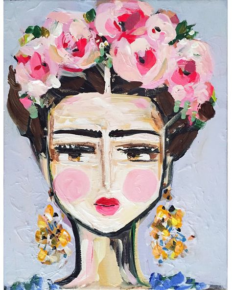 فريدا كاهلو, Kahlo Paintings, Frida Art, Frida Kahlo Art, Abstract Woman, Soyut Sanat Tabloları, Painting Inspo, Paint And Sip, Art Et Illustration