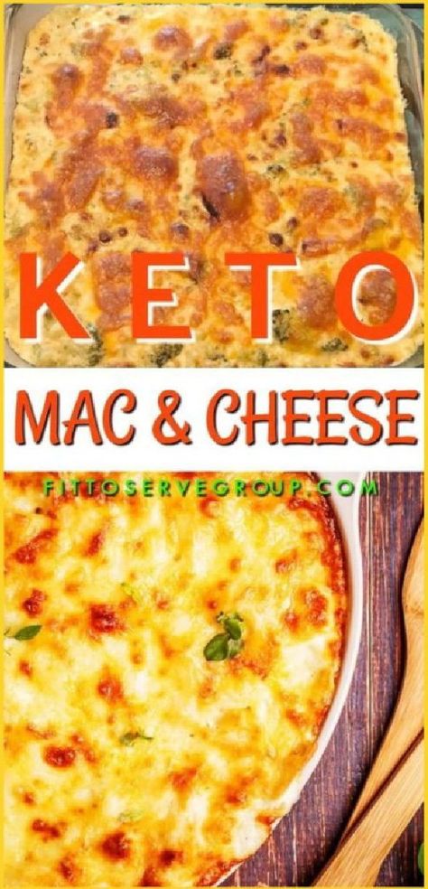 Keto Macaroni, Mac And Cheese Keto, Low Carb Mac And Cheese, Keto Mac And Cheese, Keto Lunches, Mac And Cheese Casserole, Cheese Keto, Cauliflower Mac And Cheese, Keto Side