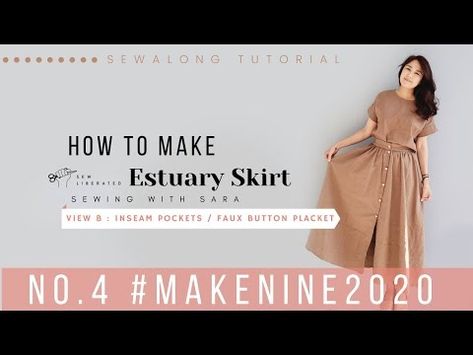 #MakeNine2020 No.4 Estuary Skirt from Sew Liberated Pattern - Sew Along Tutorial | Sewing Therapy - YouTube Estuary Skirt, Sew Liberated, Elizabeth Suzann, Tutorial Sewing, Sewing Skirts, Sewing Tutorials, Sewing Patterns, Sewing, Skirt