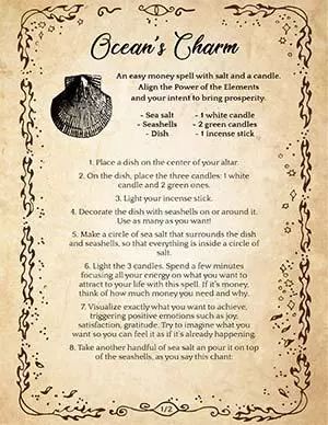 Ocean's Charm: Elemental Money-Drawing Spell with Sea Salt Water Priestess, Cleansing Your Home, Mermaid Spells, Water Spells, Cleansing Rituals, Scrying Mirror, Money Spell, Witchy Tips, Spells For Beginners