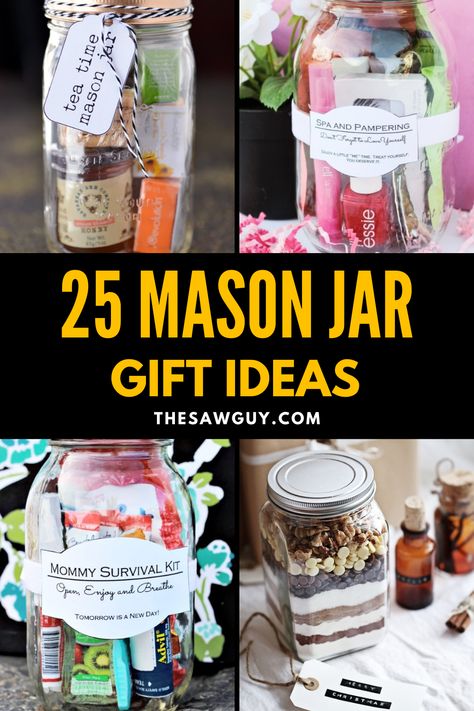 Mason Jar Messages Note Gifts, Mason Jar Raffle Ideas, Mason Jar Prizes, Mason Jar Gift Ideas For Teachers, Mason Jar Birthday Gift Ideas, Party Favors In A Jar, Quote Jar Ideas Friends, Birthday In A Jar Ideas, Mason Jar Thank You Gifts