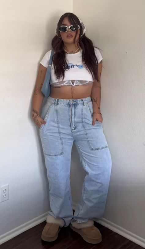 Y2k Curvy, Plus Size Festival Outfit, Cute Outfits Summer, Y2k Party Outfit, Swag Fits, Outfit Midsize, 2023 Clothes, Madison Beer Outfits, Concert Attire