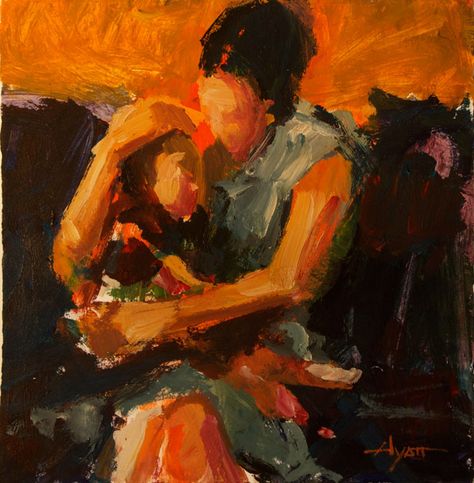 abstract mother daughter painting Mother And Child Painting, Mother Painting, Mother Art, Paintings Abstract, Great Paintings, Mother Son, Oil Painters, A Level Art, European Art