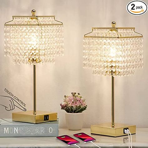 Gold Bedside Lamp, Purple Lamp, Gold Touch, Crystal Floor Lamp, Outdoor Entryway, Crystal Table Lamp, Touch Table Lamps, Lamp Gold, Crystal Table