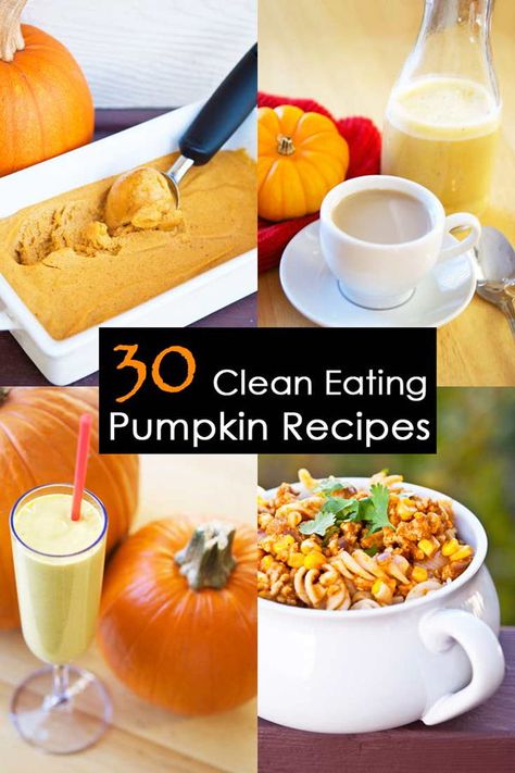 Clean Pumpkin Recipes, Clean Eating Pumpkin Recipes, Healthy Pumpkin Recipes, Clean Eating Smoothies, Smoothie Recipies, Recipes Clean Eating, Pumpkin Recipes Healthy, Clean Eating Chicken, Healthy Pumpkin