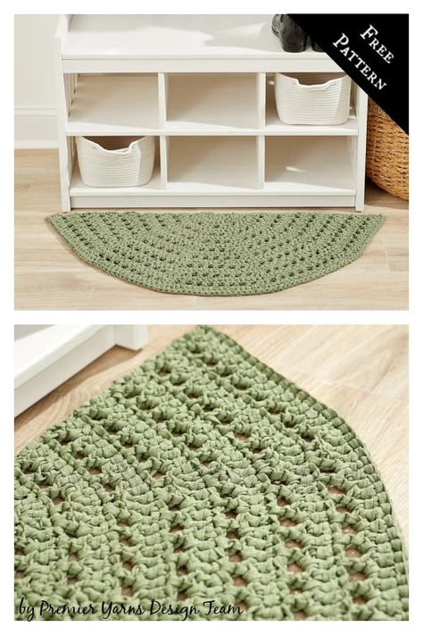 7 Half Circle Rug Crochet Patterns Free & Paid - Page 2 of 2 Half Moon Rug, Crochet Bathroom Rug, Crochet Baby Rug, Easy Crochet Rug Patterns, Half Circle Rug, Diy Shrug, Easy Crochet Rug, Crochet Rug Patterns Free, Moon Rug