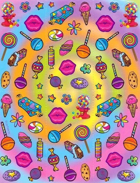 Lisa Frank candy stickers Candy Tattoo, Cupcake Tattoos, Lisa Frank Stickers, Shop Sticker, Sweets Candy, Theme Tattoo, Girly Tattoos, Desenho Tattoo, Lisa Frank