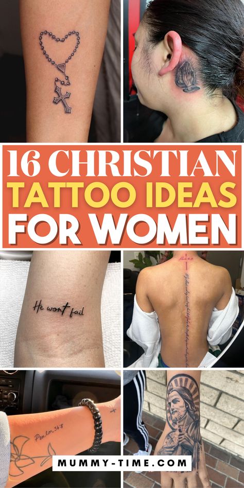 🕊️ Discover the beauty of faith with our selection of cute Christian tattoos for women. From delicate crosses to inspirational quotes, find your perfect spiritual symbol. 📖 Explore our ideas and save this pin to reference when planning your meaningful tattoo! Encouragement Tattoos For Women, Cute Christian Tattoos, Encouragement Tattoos, Small Christian Tattoo Ideas, Christian Tattoos For Women, Rosary Tattoo On Hand, Cross Tattoo Neck, Hand Tattoo Images, Psalm 56 8