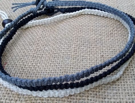 Hemp Choker, Opalite Necklace, Hemp Jewelry, Hemp Necklace, Surfer Girl Style, Surfer Style, Macrame Necklace, Beaded Bracelets Diy, Choker Necklaces