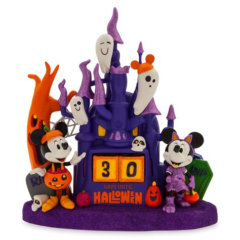 Disney Countdown Calendar, Halloween Minnie Mouse, Halloween Swag, Disney Halloween Decorations, Halloween Countdown Calendar, Disney Countdown, Shop Disney, Mouse Halloween, Days Until Halloween