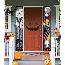 Check this out on Amazon Jack Skellington Welcome Sign, Porche Halloween, Outdoor Halloween Parties, Disney Halloween Decorations, Nightmare Before Christmas Decorations, Horror Vintage, Vinyl Doors, Christmas Banner, Horror Posters