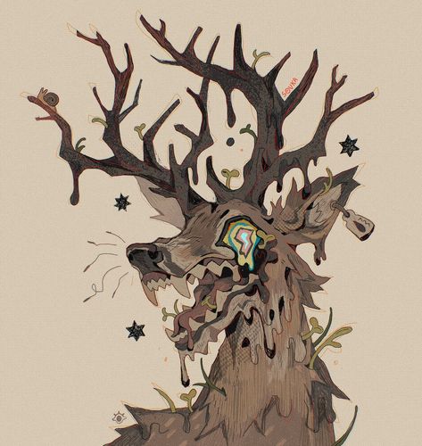 (27) 首頁 / X Deer Horror, Pictures Of Pets, Adorable Drawings, Illustrator Character, Deer Drawing, Funny Animal Pics, Characters Inspiration Drawing, Deer Art, Character Designer