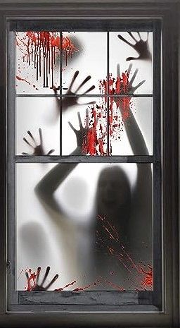 School Dormitory, Zombie Hands, Halloween Window Clings, Halloween Haunted House Decorations, Scary Zombie, Window Poster, Happy Halloween Banner, Haunted House Decorations, Decoration Window