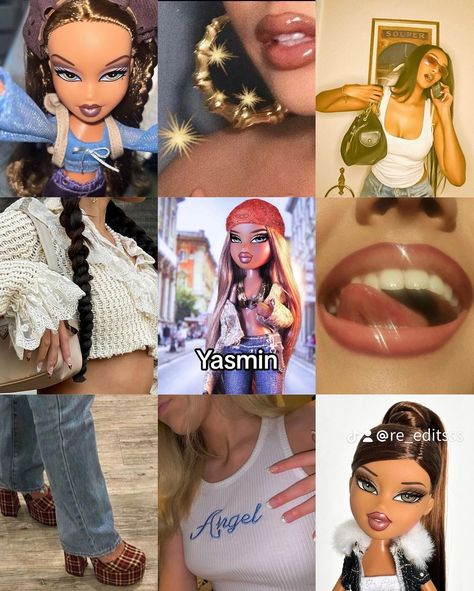 Brats Doll Aesthetics, Bratz Summer Outfits, Bratz Names, Yalda Core, Bratz Wardrobe, Mamba Outfit, Bratz Costume, Yasmin Bratz, Bratz Outfit