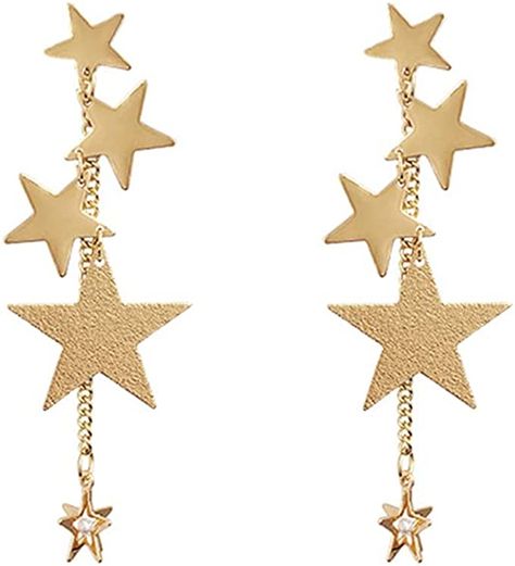 18k Gold Star Long Tassel Dangle Earrings for Women Shooting Star Earrings Meteor Lucky Star Pearl Drop Earrings Jewelry Speak Now Taylors Version Jude Duarte Cruel Prince Cute Earrings Stars Midnights Amazon Gold Rush 🌟💫