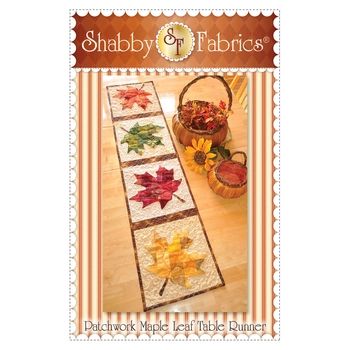 Quilt Patterns and Quilt Books for sale patchwork | Shabby Fabrics Maple Leaf Table Runner, Leaf Table Runner, Pumpkin Table Runner, Quilted Table Runners Patterns, Fall Table Runners, Fall Quilts, Table Runner Pattern, Shabby Fabrics, Christmas Tree Pattern