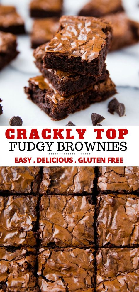 Brownie Vegan, Gluten Free Brownies Recipe, Glutenfri Baking, Dairy Free Brownies, Brownies From Scratch, Brownie Toppings, Gluten Free Chocolate Chip, Best Gluten Free, Gluten Free Brownies