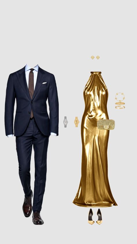 Hotel Dinner Outfit Night, Couple Classy Outfits, Gala Outfits For Women Classy, Couple Outfits Matching Classy Black, Couple Party Outfits, Couple Formal Outfits, Couple Wear Matching Outfits, Couple Outfits Matching Classy, Couples Matching Outfits Swag