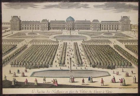 Louvre Palace, Books Images, Ancient Drawings, Chateau Versailles, Tuileries Garden, Poster Photography, Garden Drawing, French Architecture, Photo Stock Images