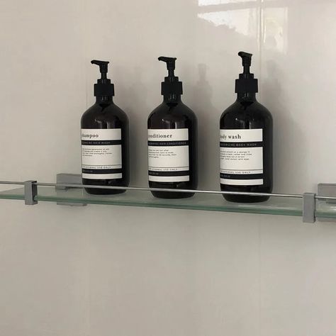 Bathroom Dispenser, Bathroom Dispensers, Bathroom Ambiance, Bottle Dispenser, Porta Shampoo, Shampoo Bottles, Shower Bathroom, Reducing Waste, Refillable Bottles