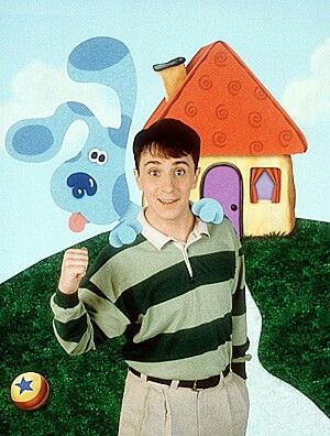 Blue's clues finished picture of steve and blue Blues Clues Costume, Steve Blues Clues, Clue Costume, Blue's Clues And You, Childhood Memories 2000, Blue's Clues, Blue’s Clues, Kids Tv Shows, Childhood Movies