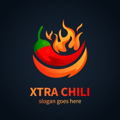 Spicy Logo, Spices Logo, Chili Logo, Vector Gradient, Heart Logo, Personal Logo, Logo Images, Psd Files, Logo Templates