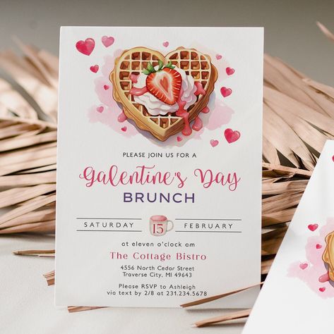 Galentine's Day Brunch Invitation Template - Valentines Day Brunch Digital and Printable Invitation - Instant Download Galentines Invite Ideas, Island Invitation, Valentines Day Brunch, Valentine Brunch, Invite Ideas, Birthday Brunch, Brunch Invitations, Valentine Birthday, Printable Invitations