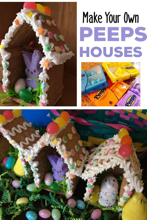 Easter Crafts Kids, Easter Gingerbread House, Easter Art Project, Kids Holidays, Peeps Easter, Easter Snacks, Fun Easter Crafts, Easter Peeps, Crafts Kids