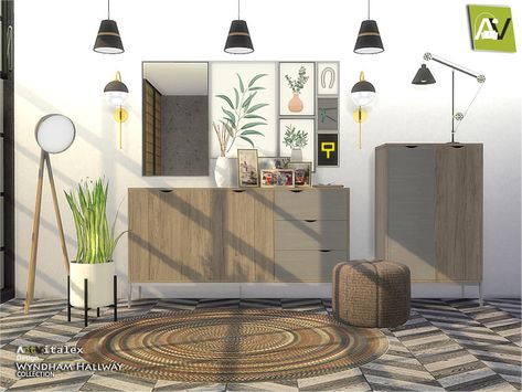 - Wyndham Hallway Found in TSR Category 'Sims 4 Hallway Sets' Mody Do The Sims 4, Industrial Table Lamp, Sims 4 Downloads, Sims 4 Cc Furniture, Sims 4 Collections, Industrial Table, Sims Community, Sims Mods, Sims 4 Cc